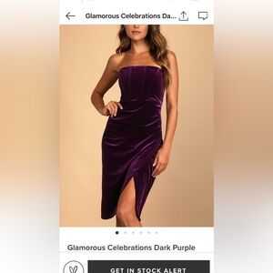 Purple velvet dress lulus